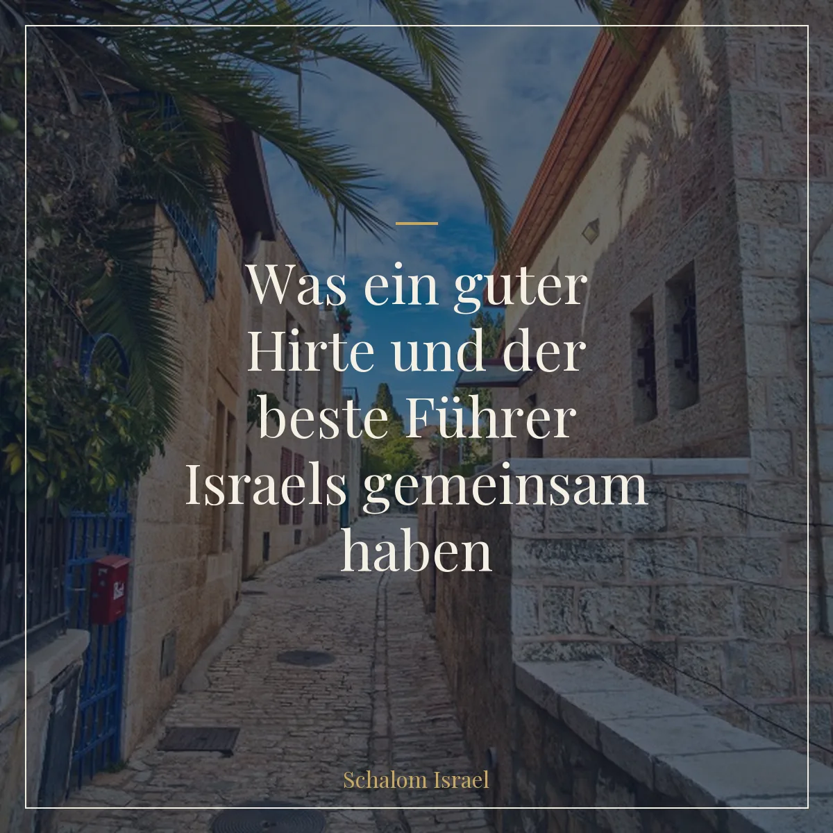 Was ein guter Hirte und der beste Führer Israels gemeinsam haben