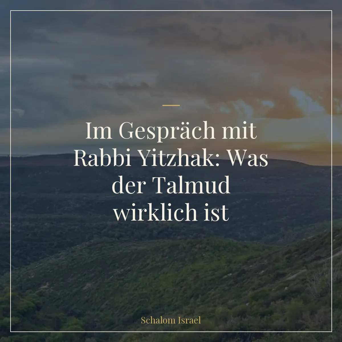 Im Gespräch mit Rabbi Yitzhak: Was der Talmud wirklich ist