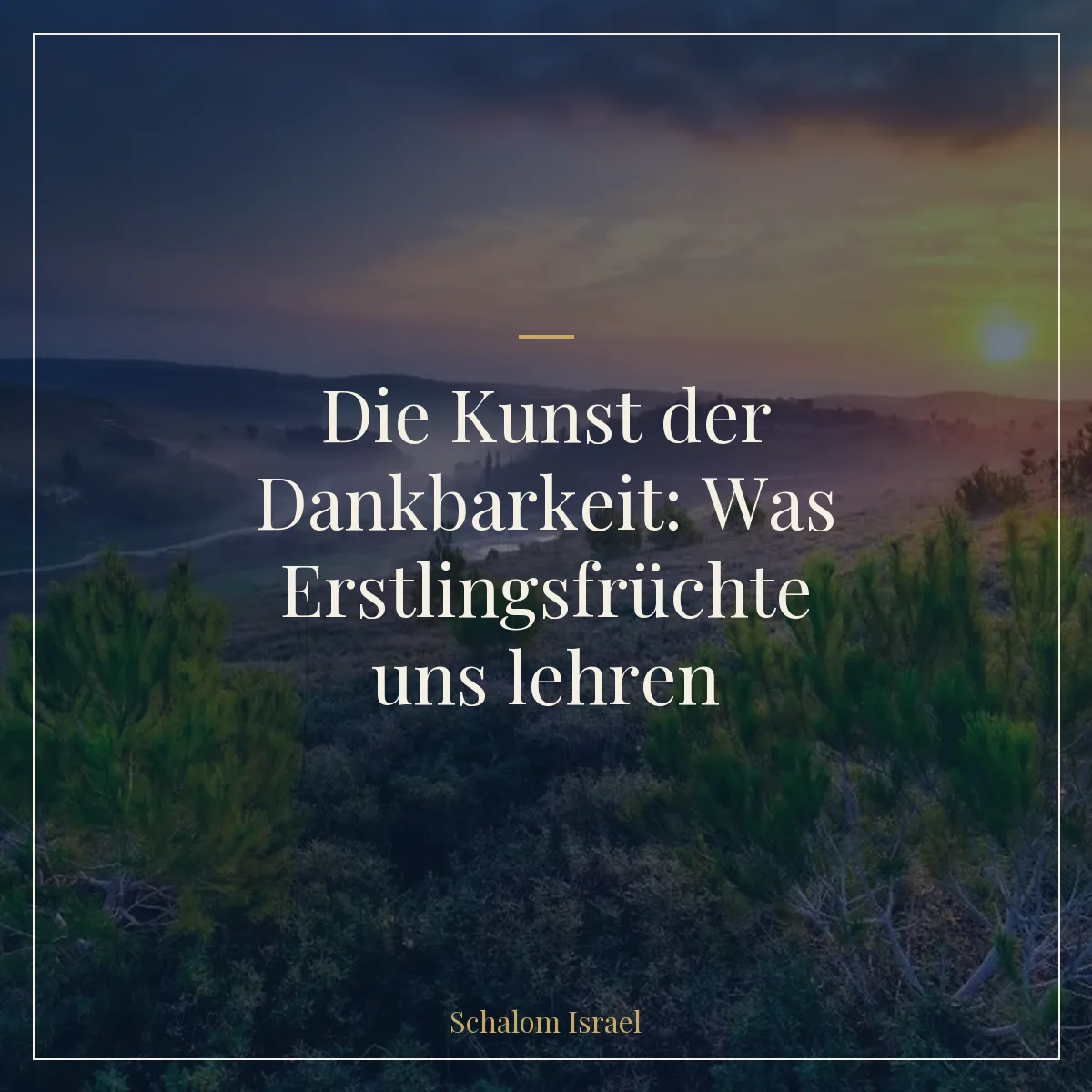 Die Kunst der Dankbarkeit: Was Erstlingsfrüchte uns lehren