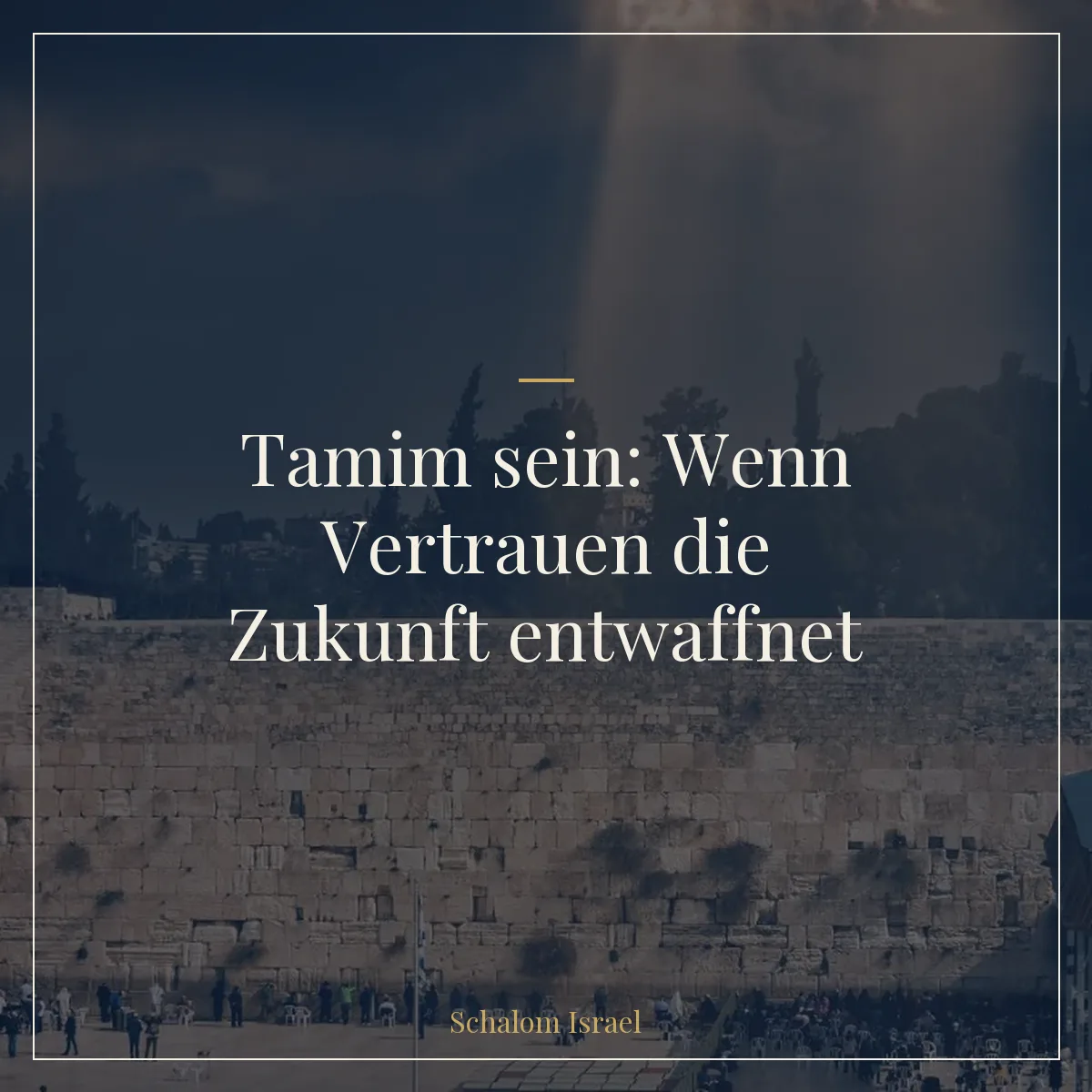 Tamim sein: Wenn Vertrauen die Zukunft entwaffnet